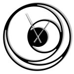 Wanduhr Spirale 80 cm