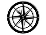 Wanduhr Groß Windrose 100 cm