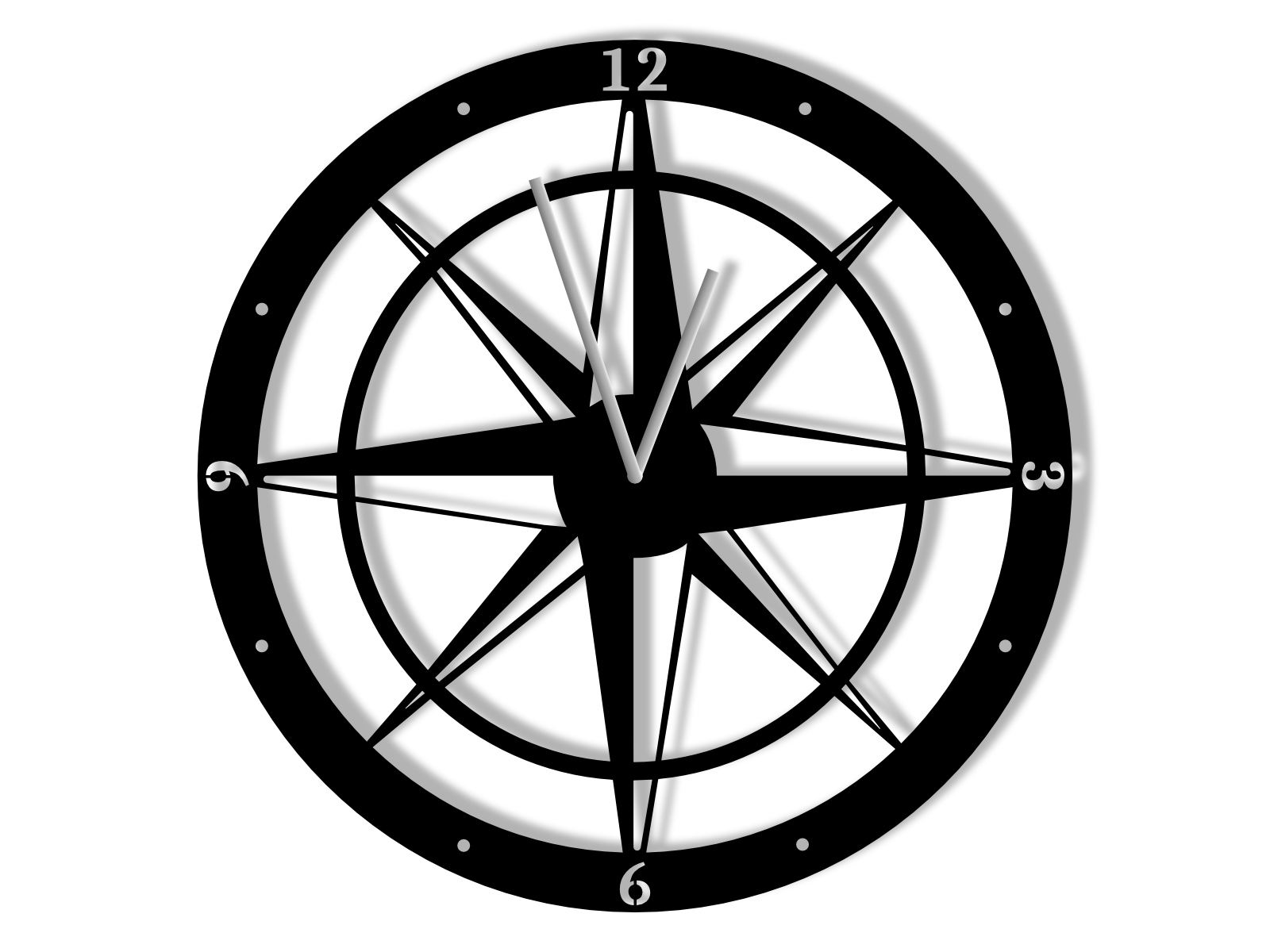 zem015-40-cza Wanduhr Windrose 40 cm - Image 1