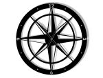 Wanduhr Windrose 60 cm