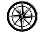 Metalluhr Windrose 70 cm