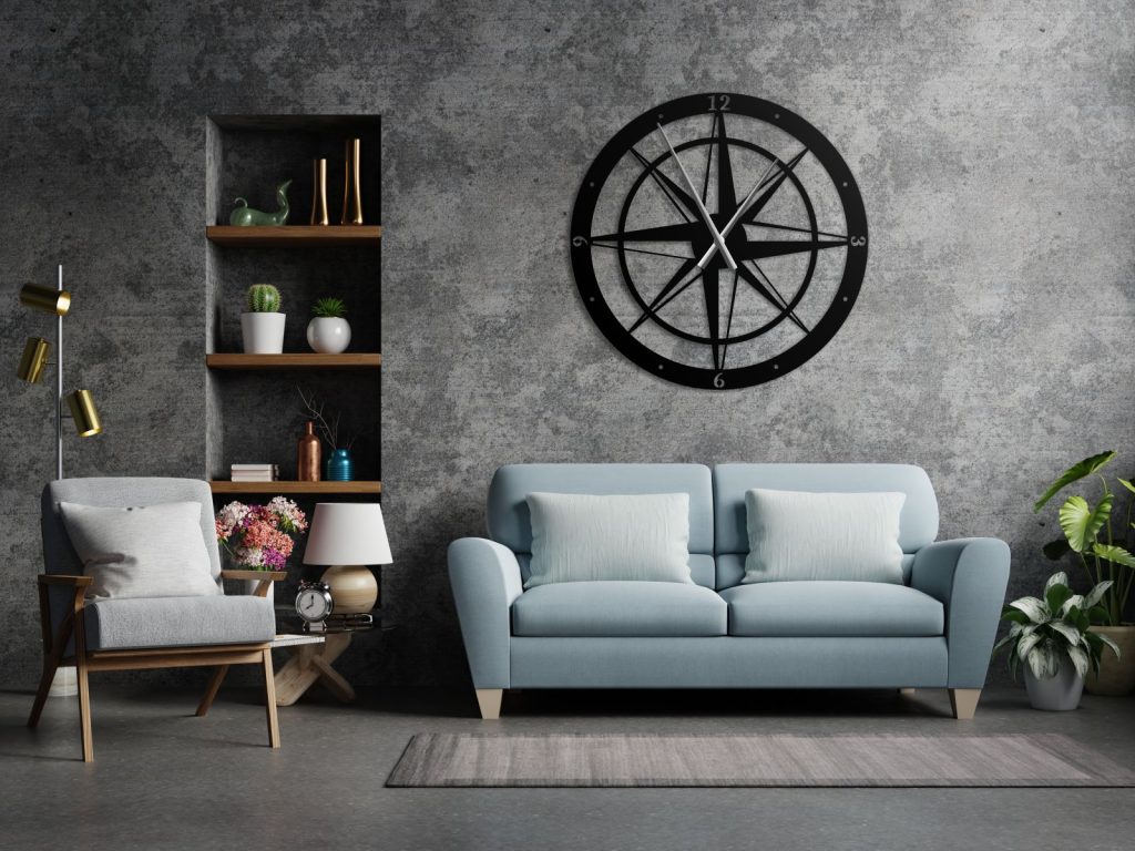 Metalluhr Windrose 70 cm - Image 5