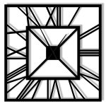 Wanduhr Groß Metall Art deco 100 cm