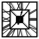 Wanduhr Metall Art deco 40 cm