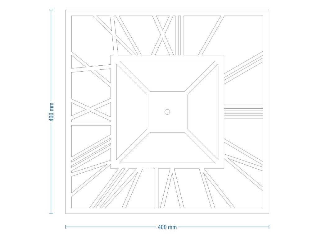 Wanduhr Metall Art deco 40 cm - Image 8