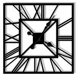 Wanduhr Metall Art deco 50 cm