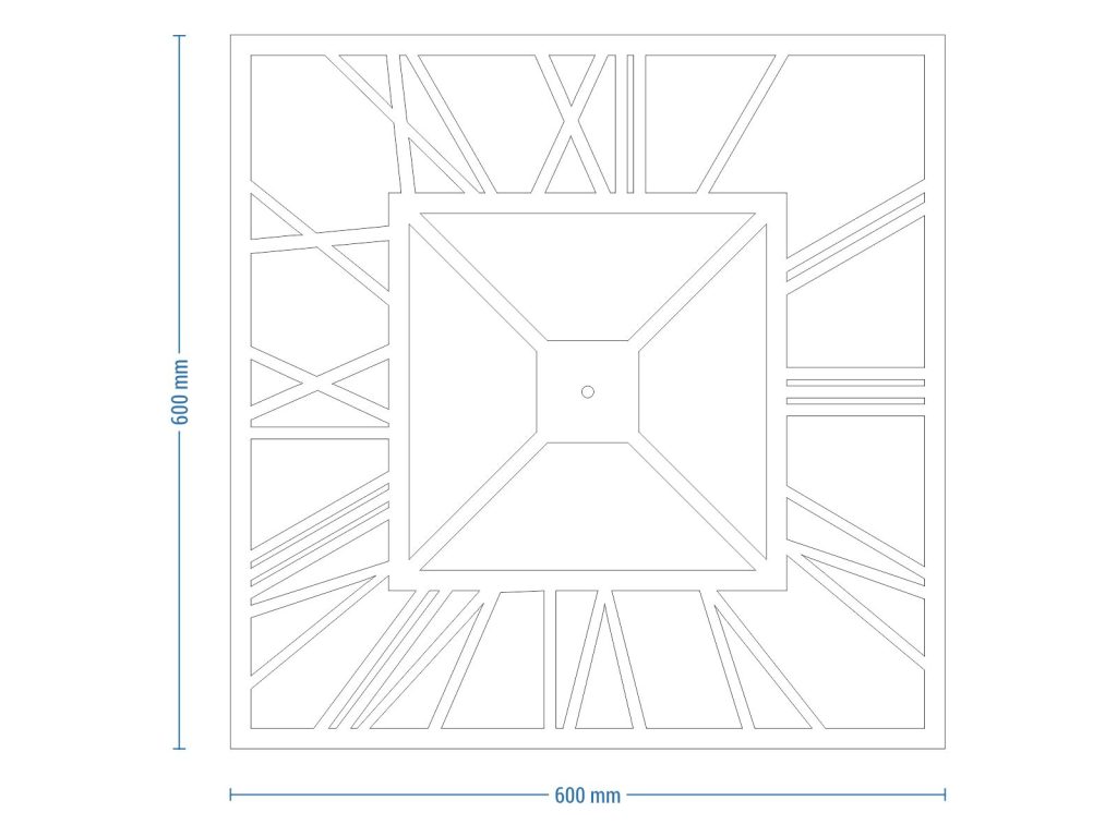 Wanduhr Metall Art deco 60 cm - Image 8