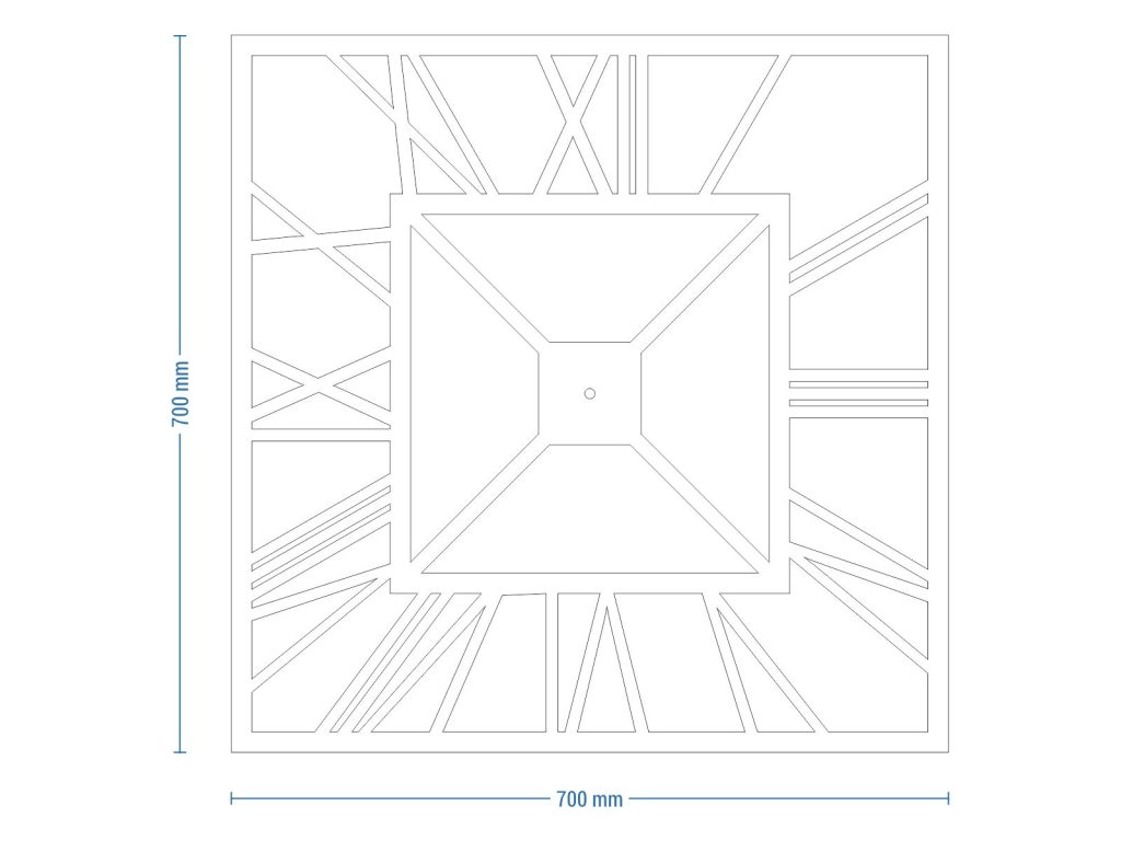 Wanduhr Metall Art deco 70 cm - Image 8