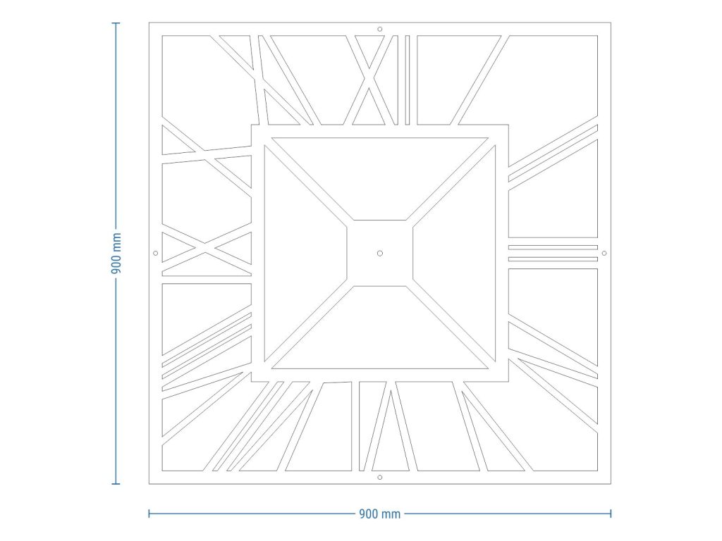 Wanduhr Groß Metall Art deco 90 cm - Image 8