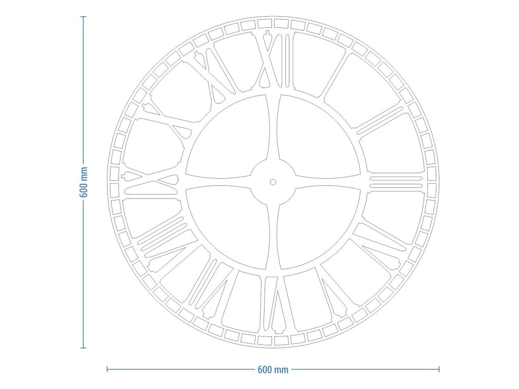 Wanduhr Metall Bahnhofsuhr 60 cm - Image 7