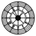 Wanduhr Groß Metall Big Ben 90 cm