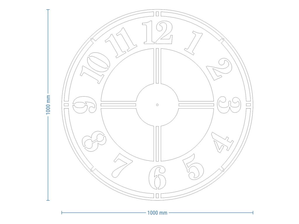 Wanduhr Metall Groß Classic II 100 cm - Image 4