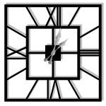 Wanduhr Metall Plaza 50 cm