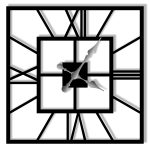 Wanduhr Metall Plaza 60 cm