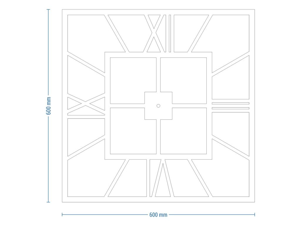 Wanduhr Metall Plaza 60 cm - Image 4