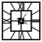 Wanduhr Metall Plaza 70 cm