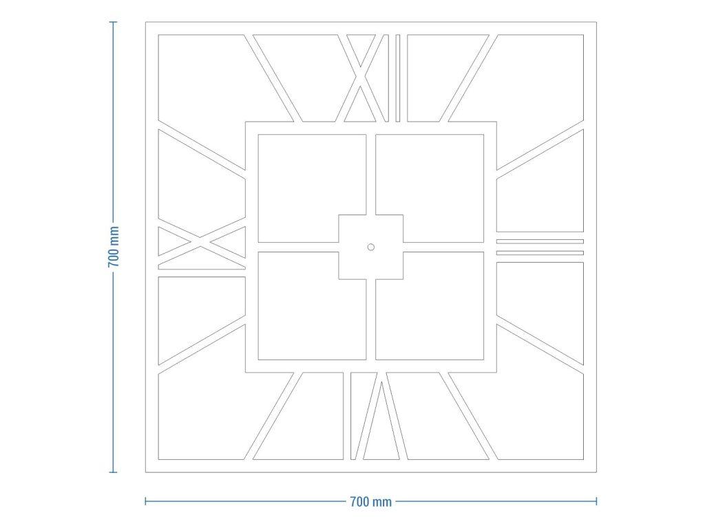 Wanduhr Metall Plaza 70 cm - Image 4