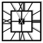 Wanduhr Metall groß Plaza 80 cm