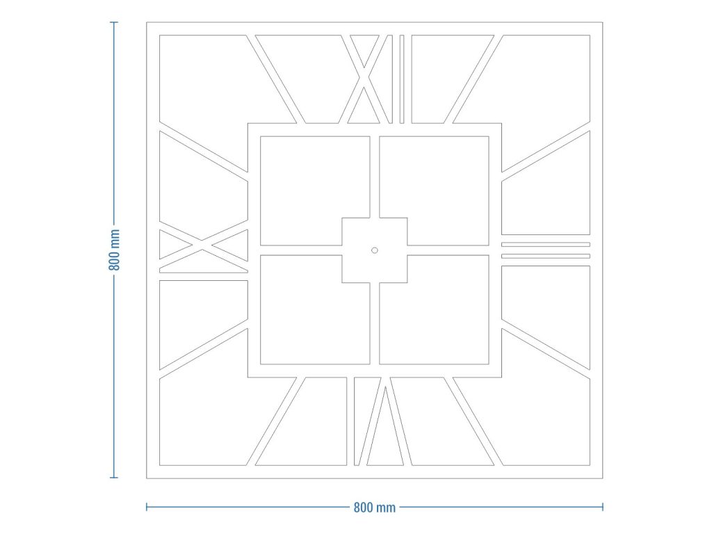 Wanduhr Metall groß Plaza 80 cm - Image 4